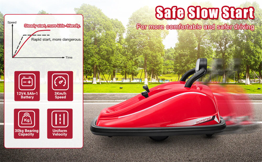 12V Electric Kids Ride-On Bumper Car with 360° Spin and Parent Remote Control - Image 17