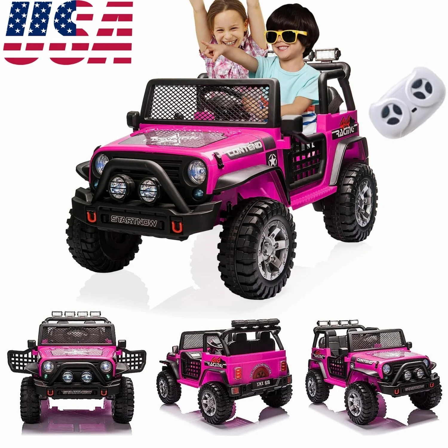 12V Electric 2-Seater Kids Ride-On Jeep Truck with Remote Control - Image 8