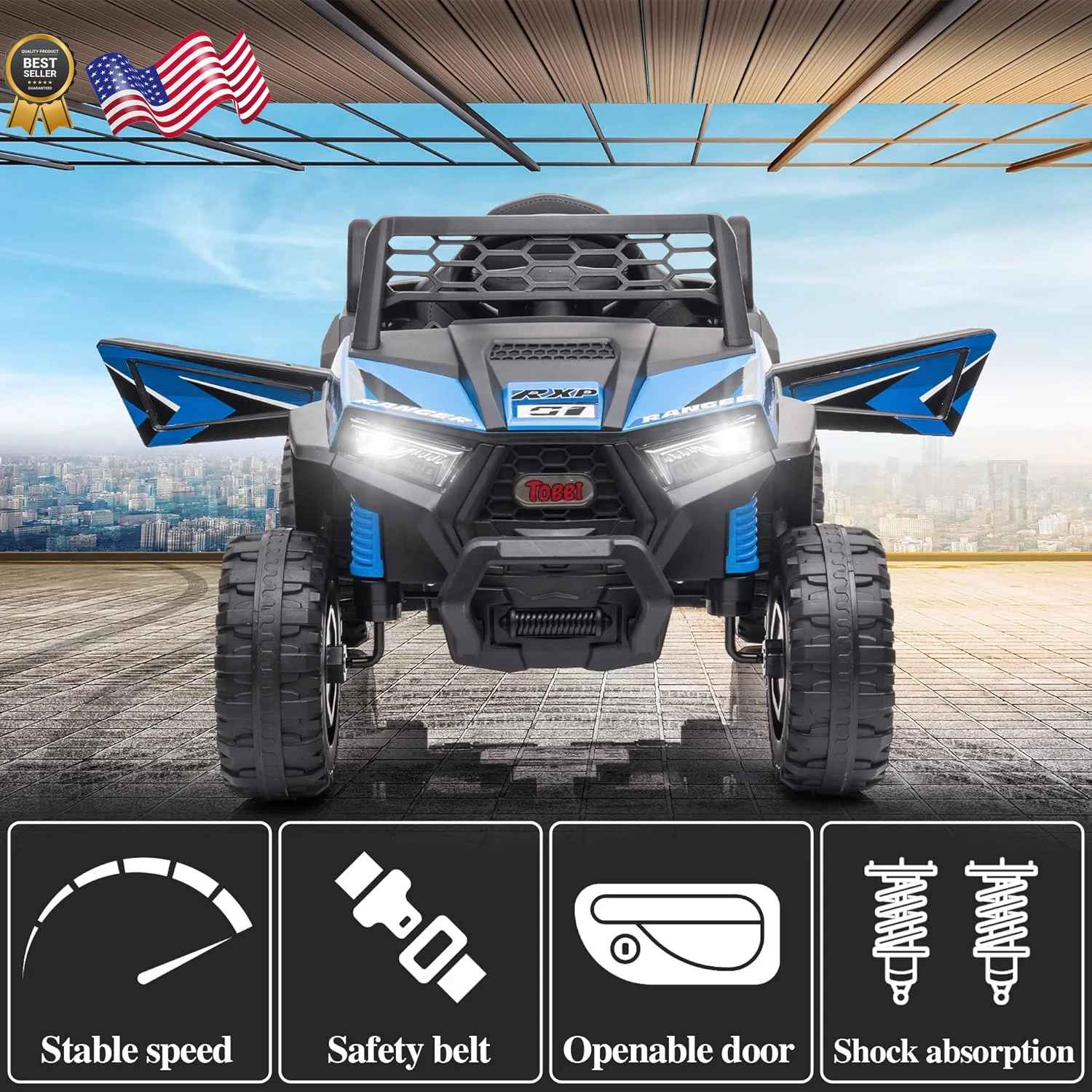 12V Electric Kids Ride-On Off-Road UTV Truck with Forward and Reverse Functions - Image 4