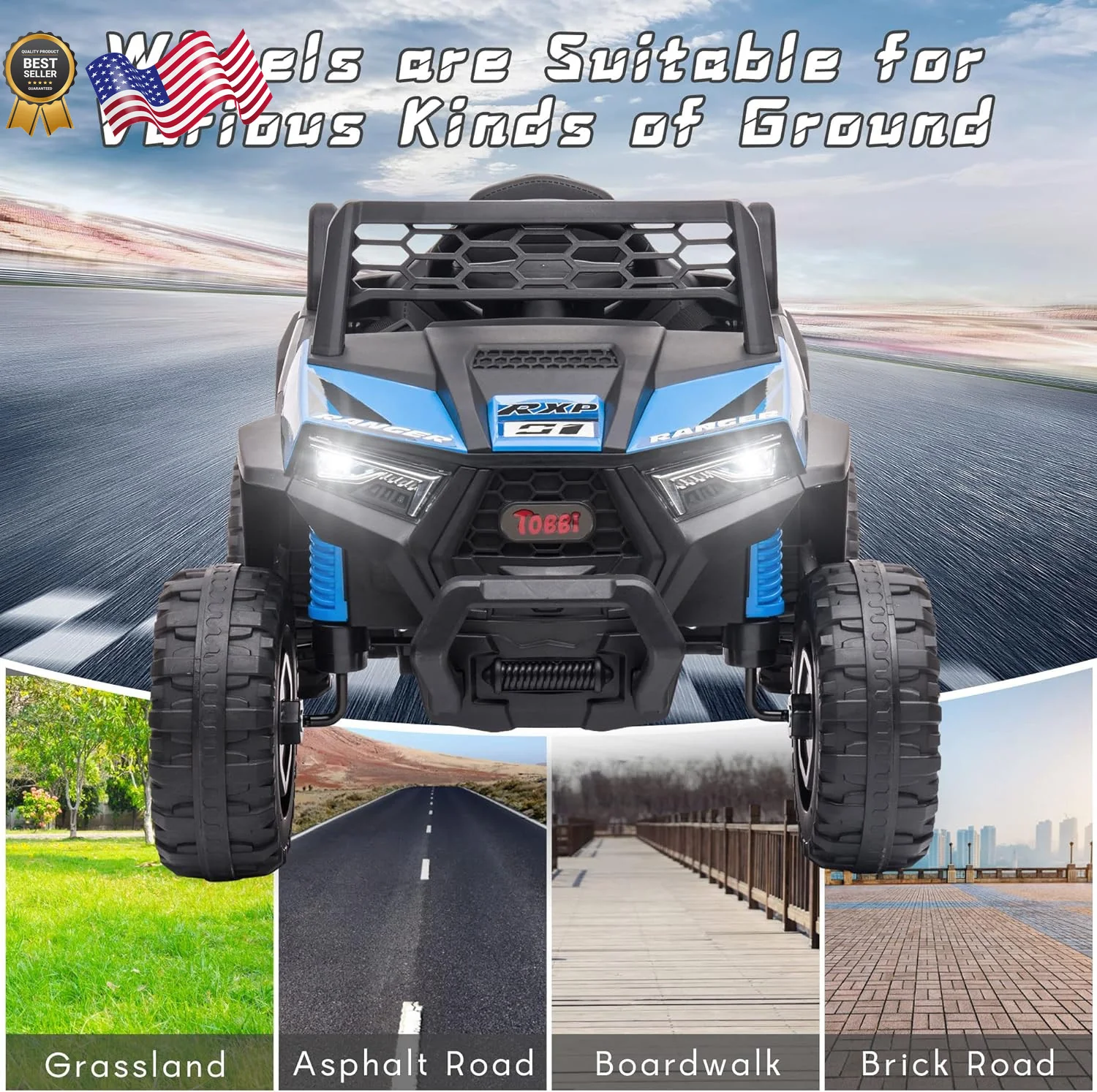 12V Electric Kids Ride-On Off-Road UTV Truck with Forward and Reverse Functions - Image 8