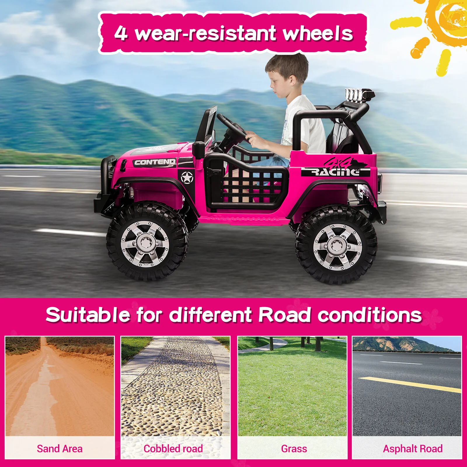 12V Electric 2-Seater Kids Ride-On Car with Remote Control - Image 10