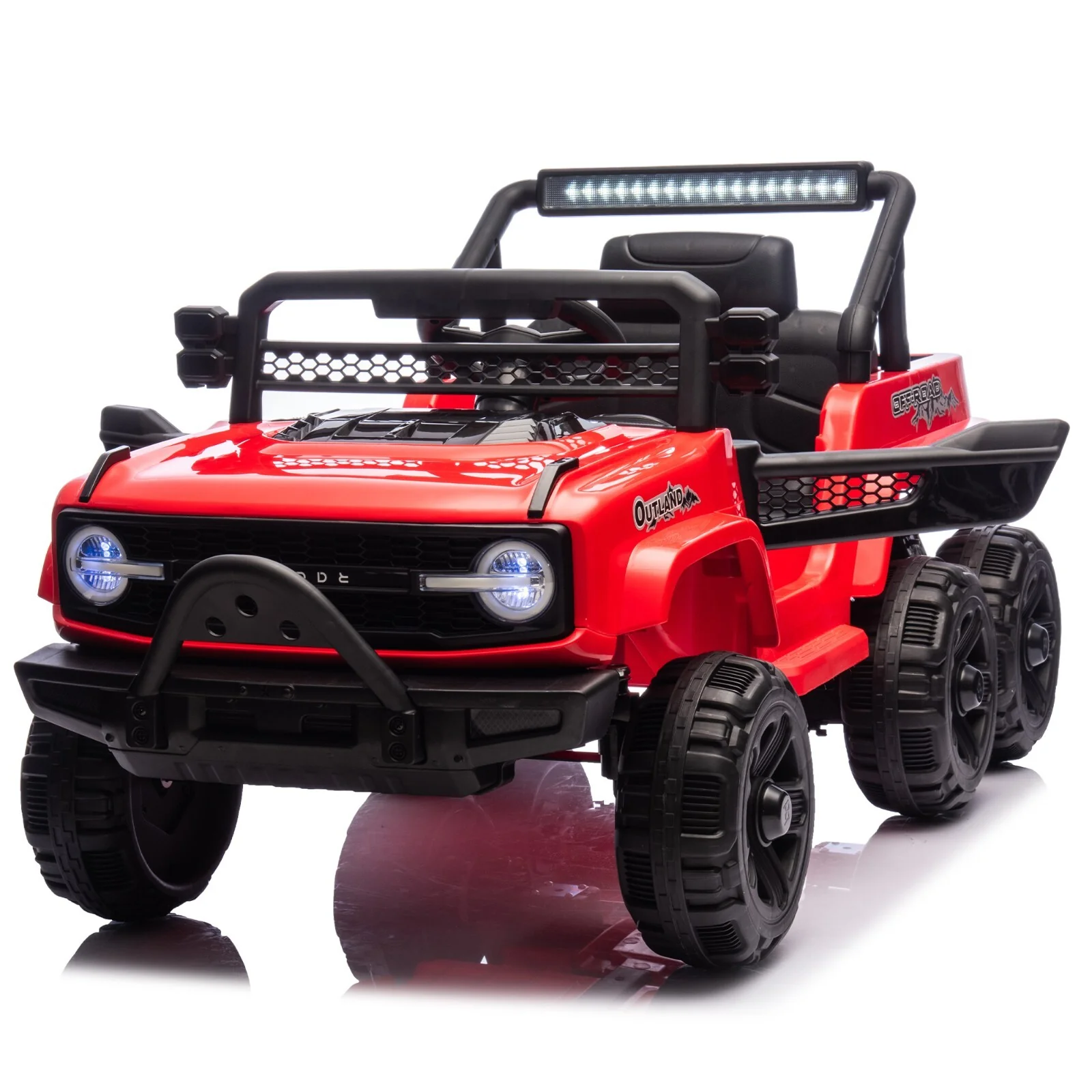 12V Electric Ride-On Jeep Truck for Kids with Remote Control and MP3 Player, Red - Image 22