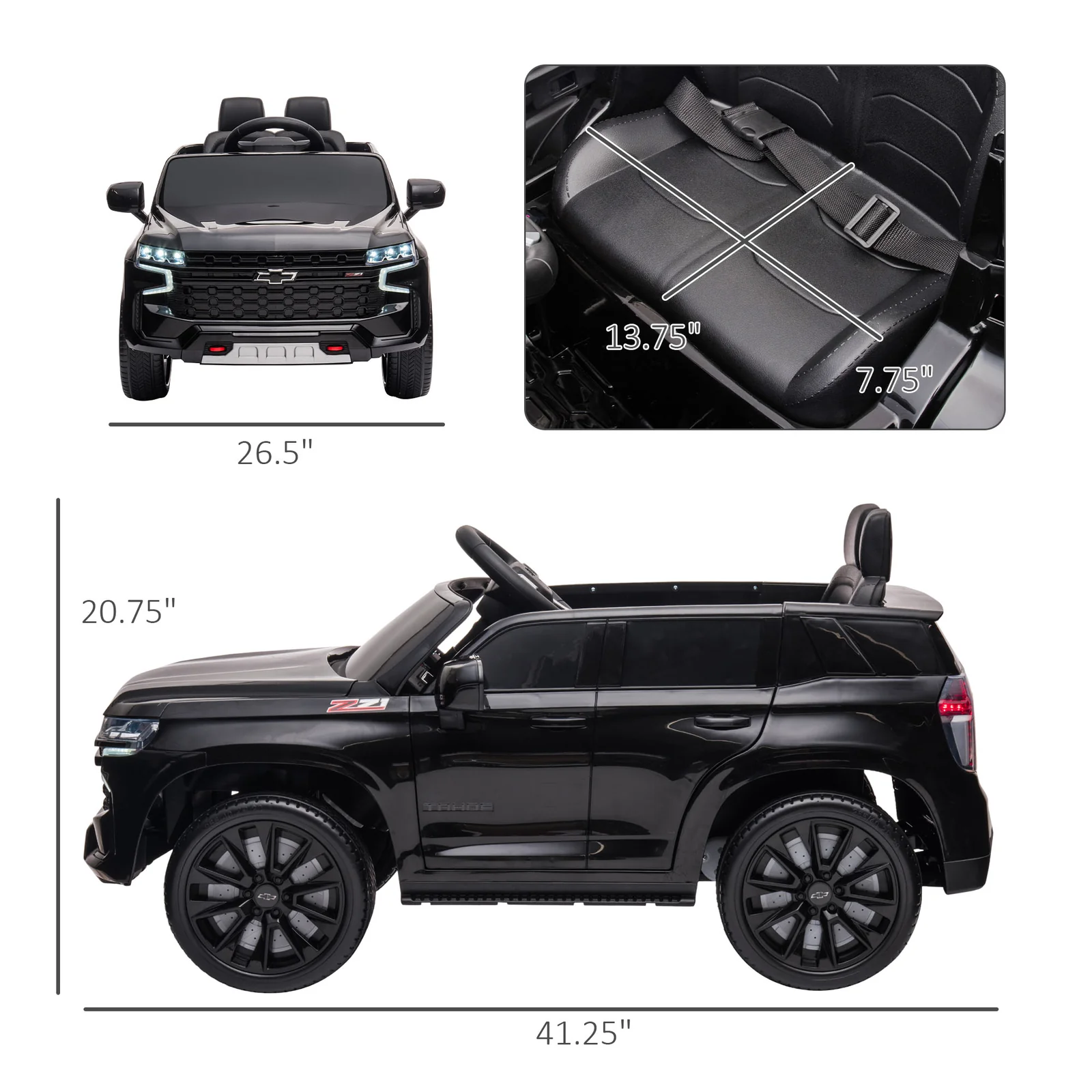 12V Electric Ride-On Car for Kids with Remote Control and Built-in Music Suitable for Ages 3 and Up - Image 3