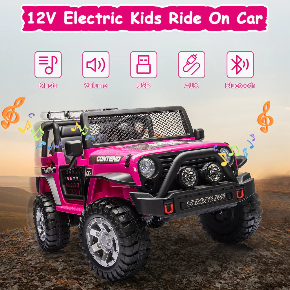 12V Electric 2-Seater Kids Ride-On Jeep Truck with Remote Control - Image 10