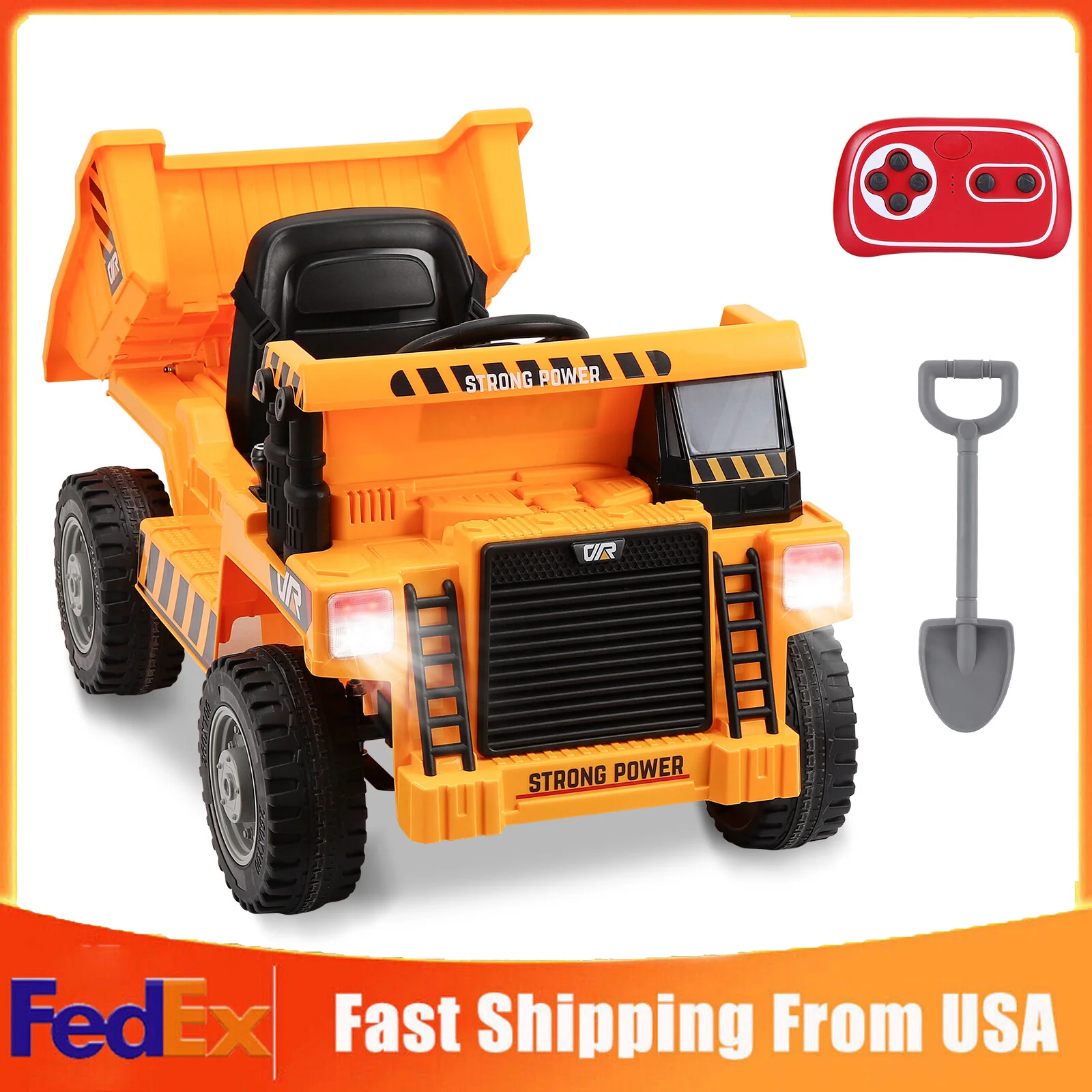 12V Electric Ride-On Construction Truck for Kids with Remote Control - Image 9