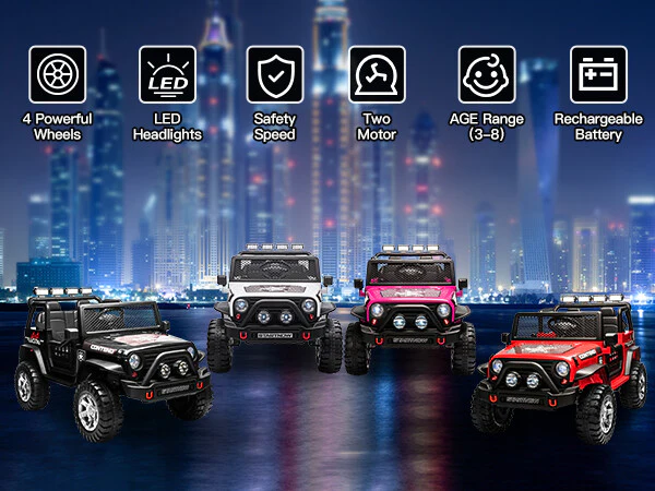 12V Electric 2-Seater Kids Ride-On Jeep Truck with Remote Control - Image 13