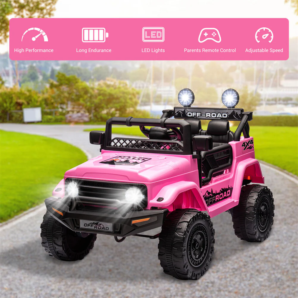 12V Electric 2-Seater Kids Ride-On Jeep Truck with Remote Control - Image 2