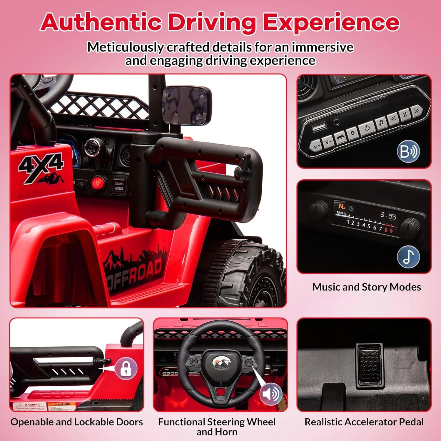 12V Electric Ride-On Truck Car for Kids Ages 3 to 8 Years - Image 3