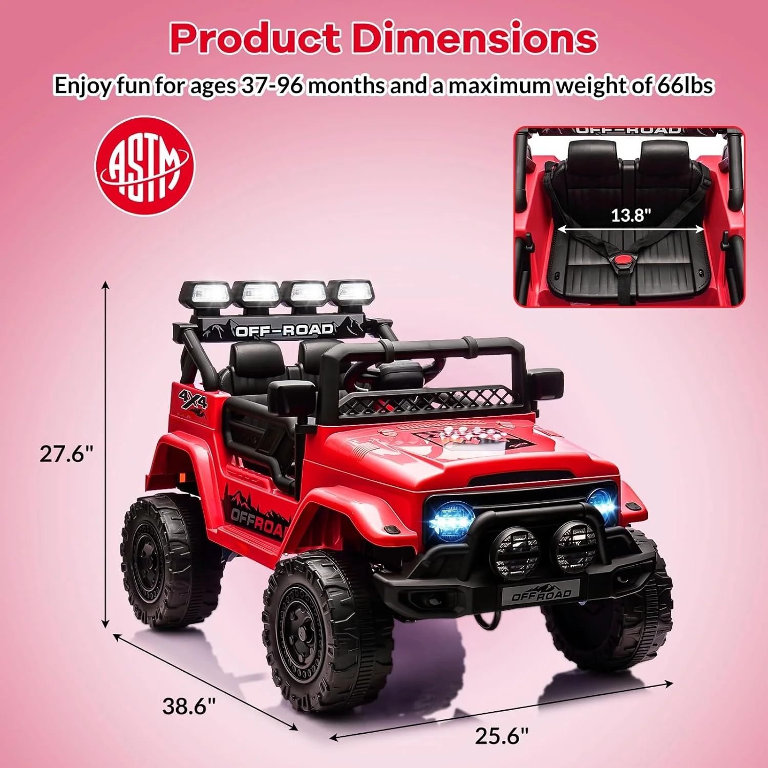 12V Electric Ride-On Truck Car for Kids Ages 3 to 8 Years - Image 7