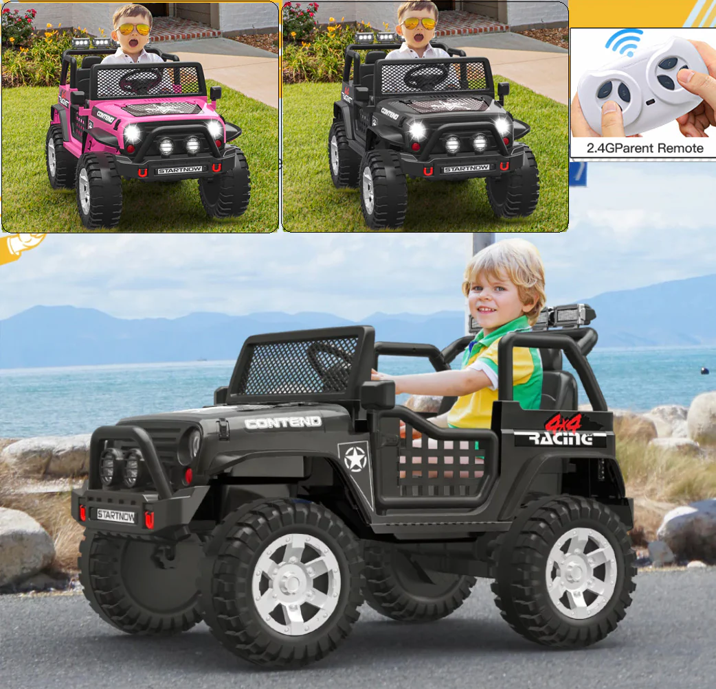 12V Electric 2-Seater Kids Ride-On Jeep Truck with Remote Control - Image 8