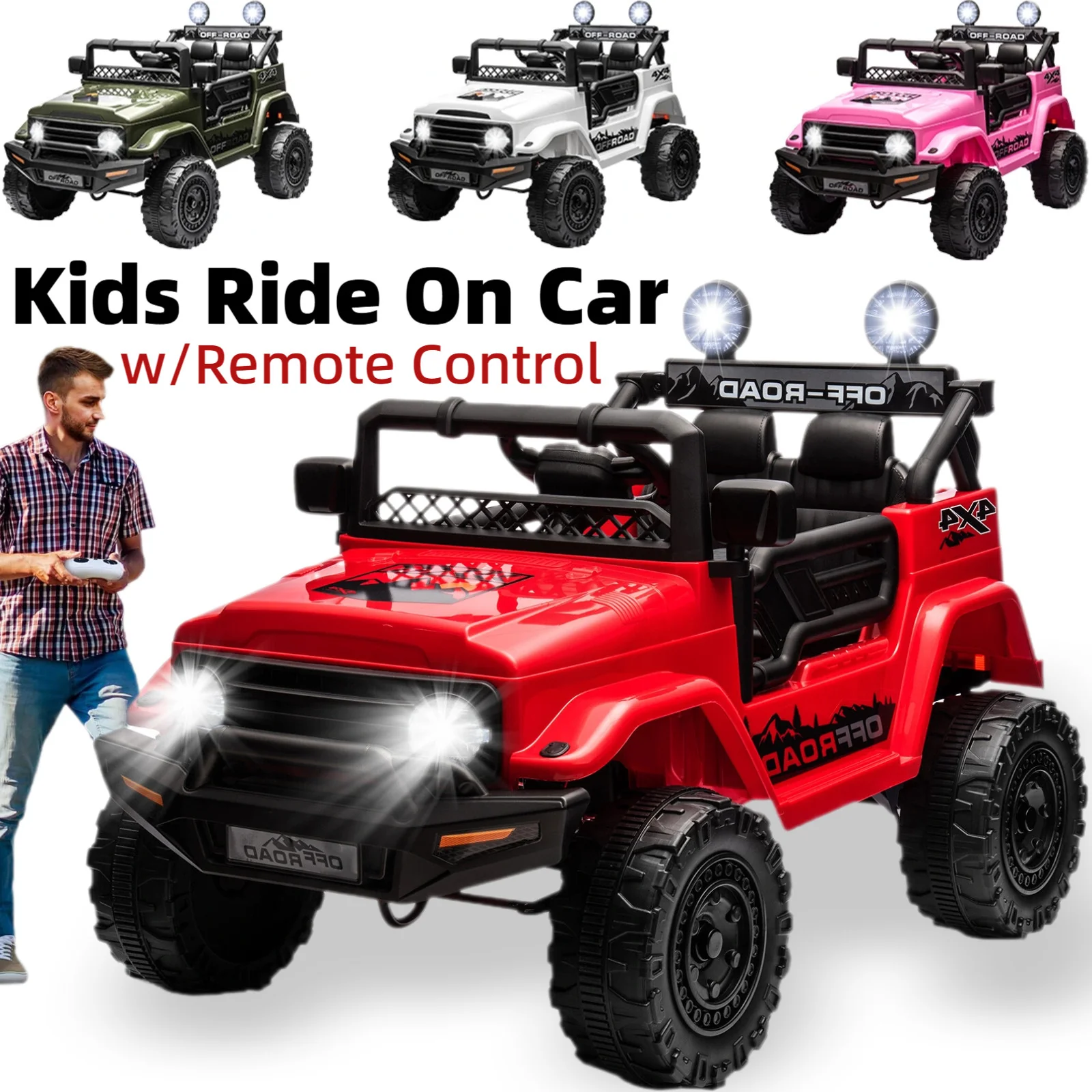 12V Electric Ride-On Jeep Truck for Kids with Remote Control, Toy Vehicle - Image 10