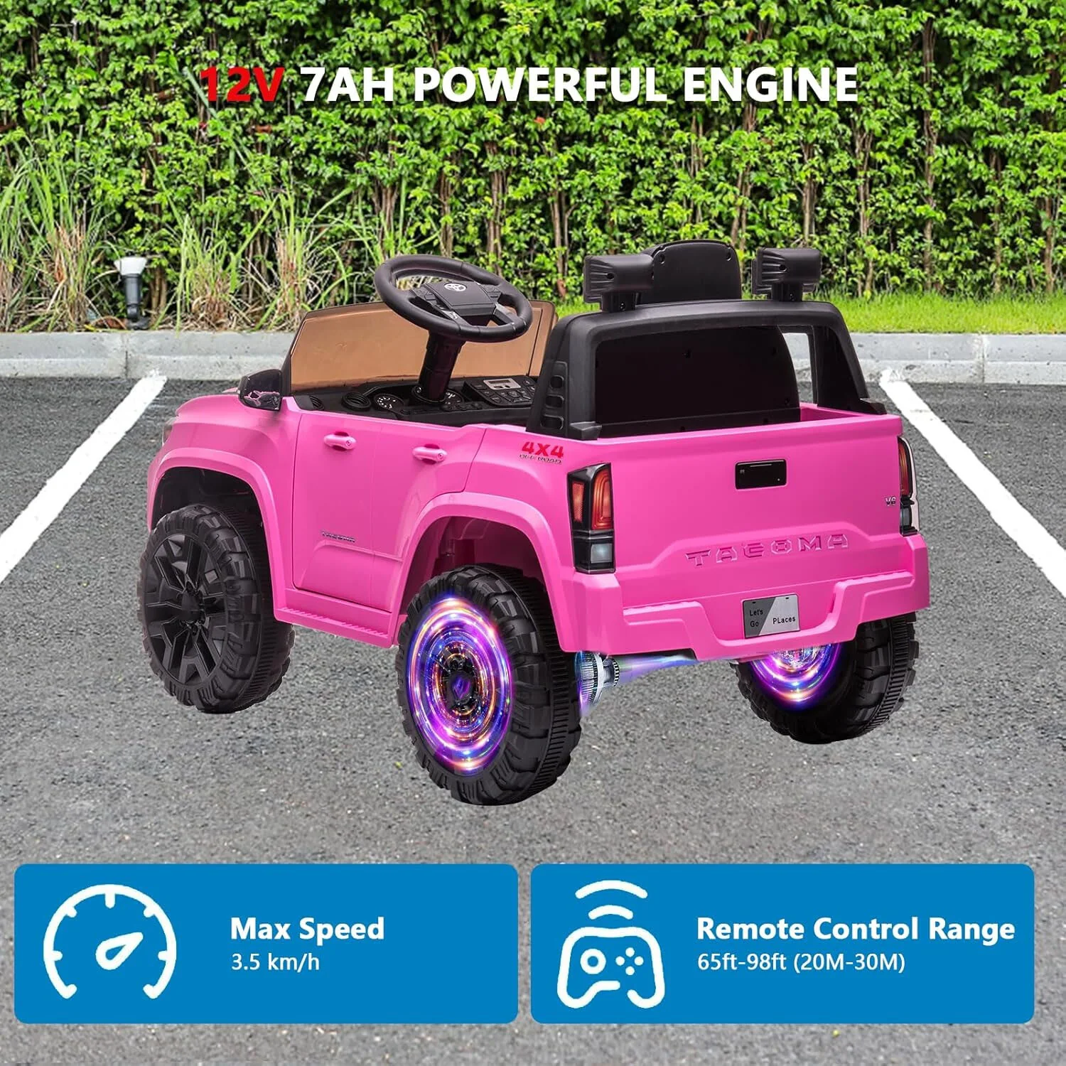 12V Kids Electric Ride-On Car with Remote Control and LED Headlights - Image 13