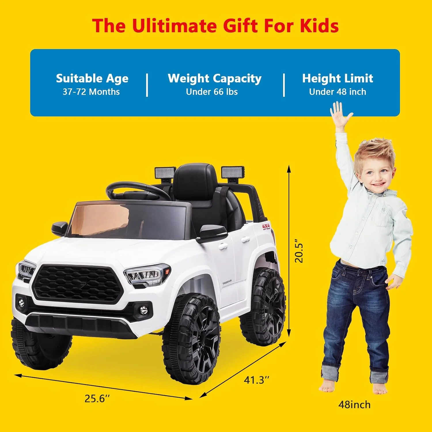 12V Kids Electric Ride-On Car with Remote Control and LED Headlights - Image 15
