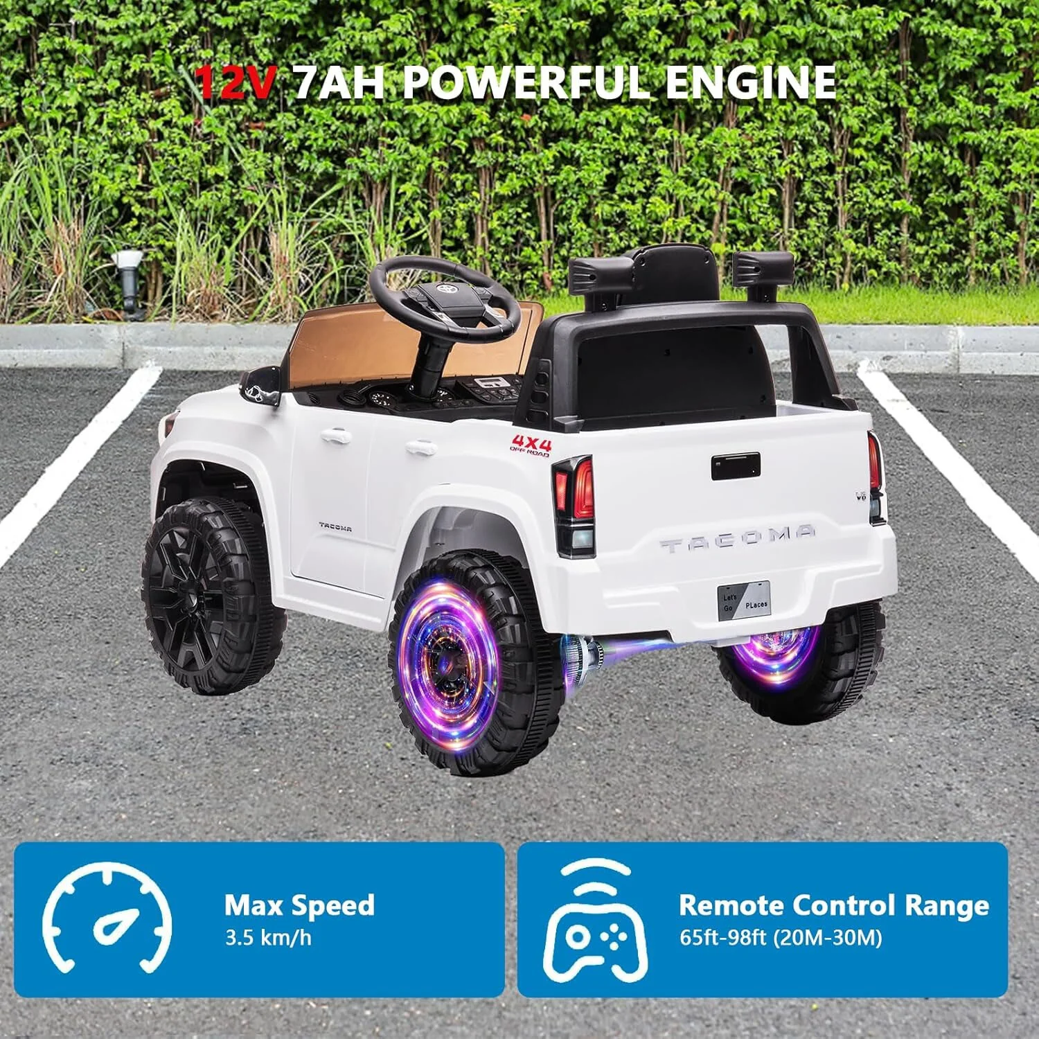 12V Kids Electric Ride-On Car with Remote Control and LED Headlights - Image 19