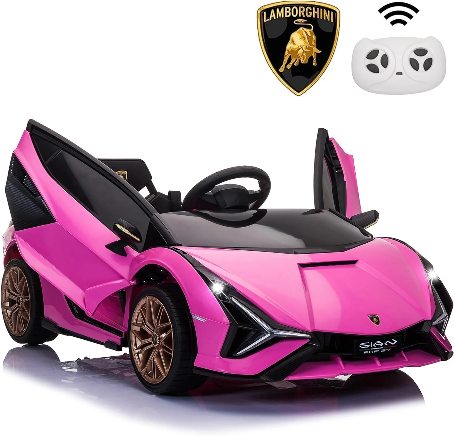 12V Kids Ride-On Electric Car with Remote Control – Lamborghini Sian Style