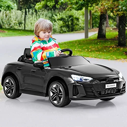 12V Kids Electric Ride-On Car Licensed Audi RS e-tron GT in Black - Image 3