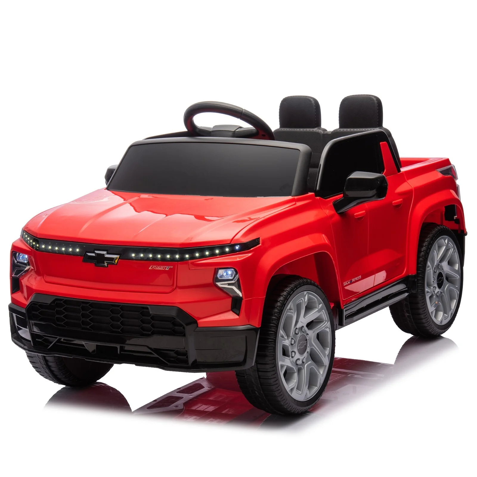 12V Kids Electric Ride-On Truck Toy with Remote Control Licensed Silverado Design - Image 10
