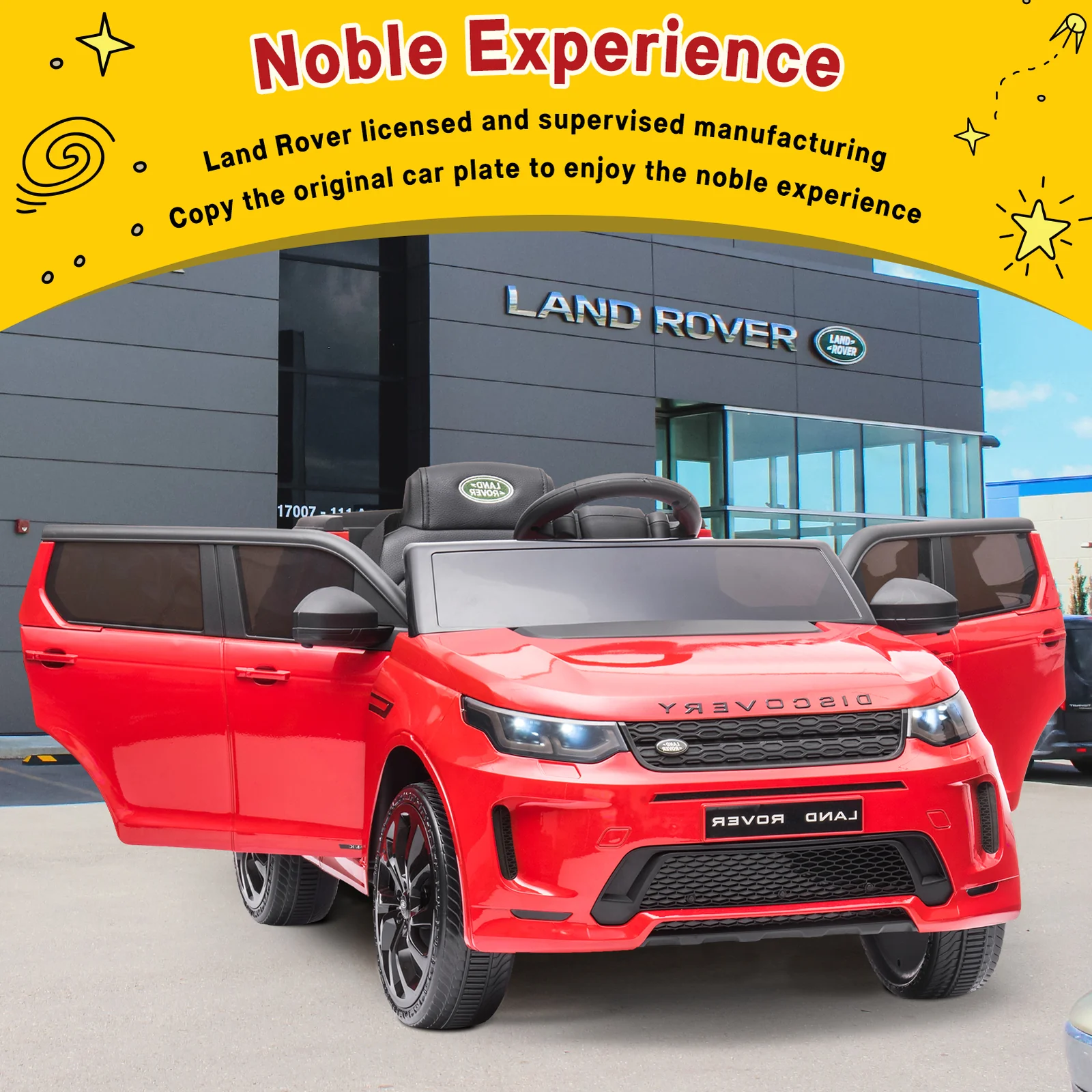 12V Licensed Land Rover Electric Ride-On Car for Kids with Parent Remote Control - Image 7