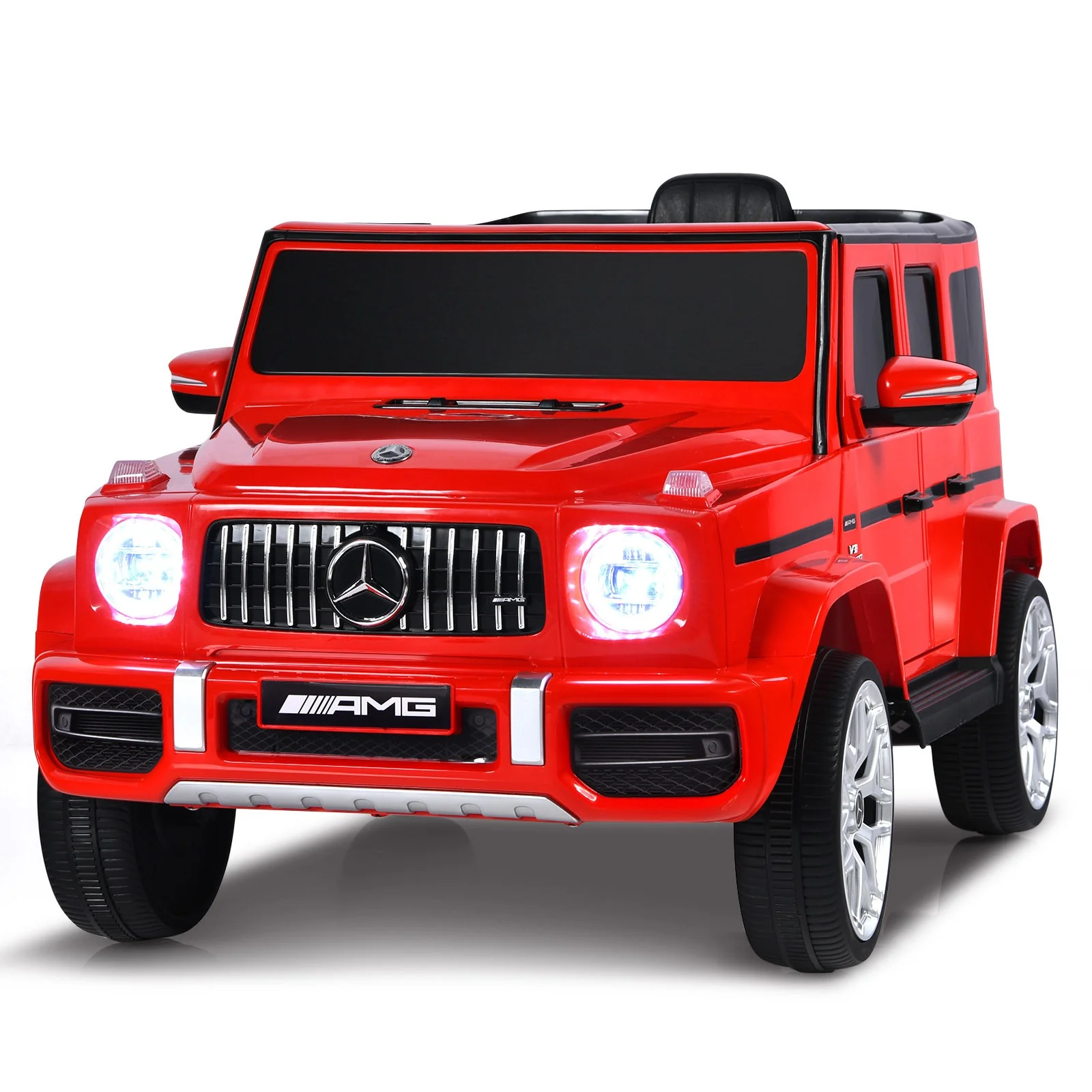 12V Kids Ride-On Mercedes G63 Car with Music and Remote Control Red - Image 13
