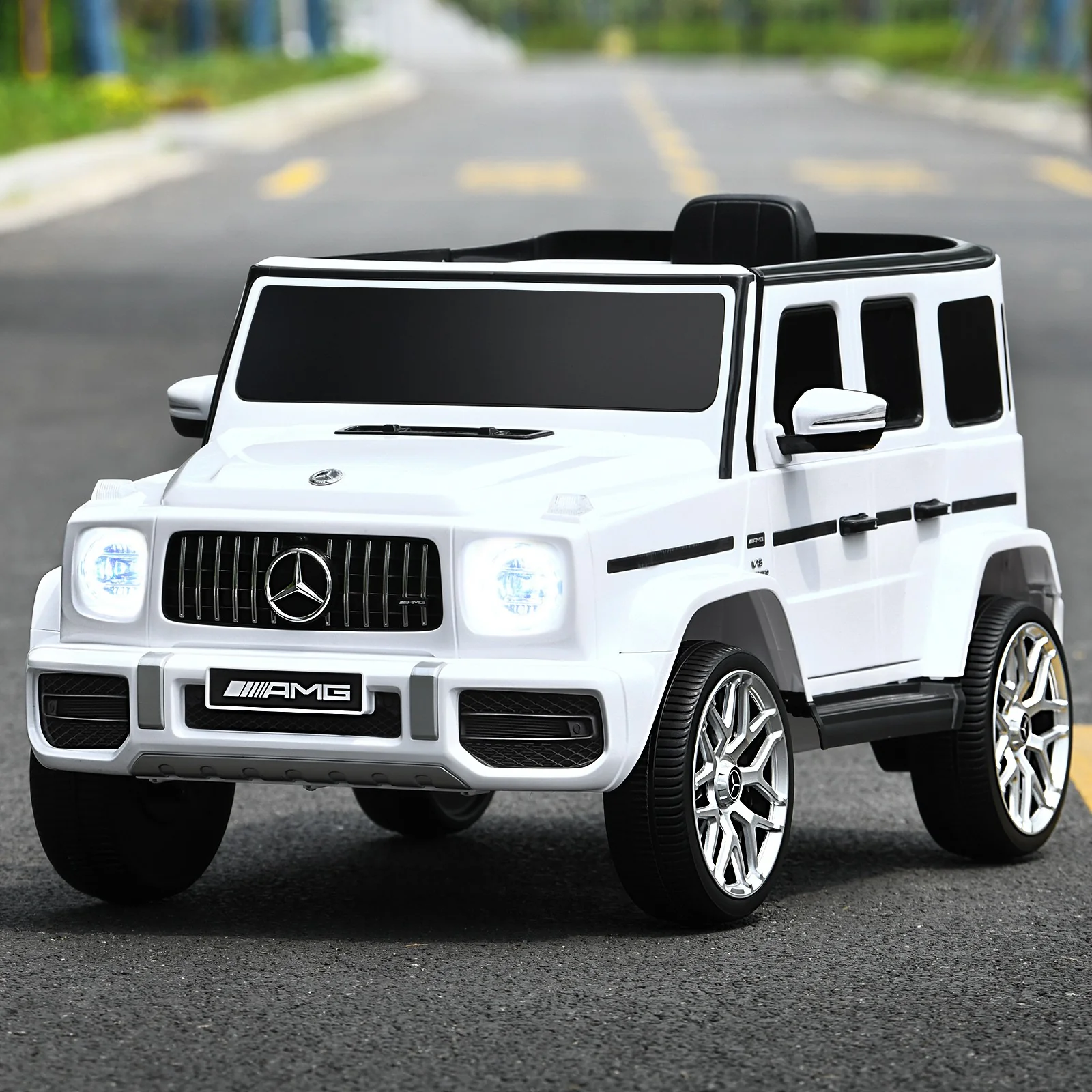 12V Kids Licensed Ride-On Mercedes G63 Car with Remote Control and Music - Image 3
