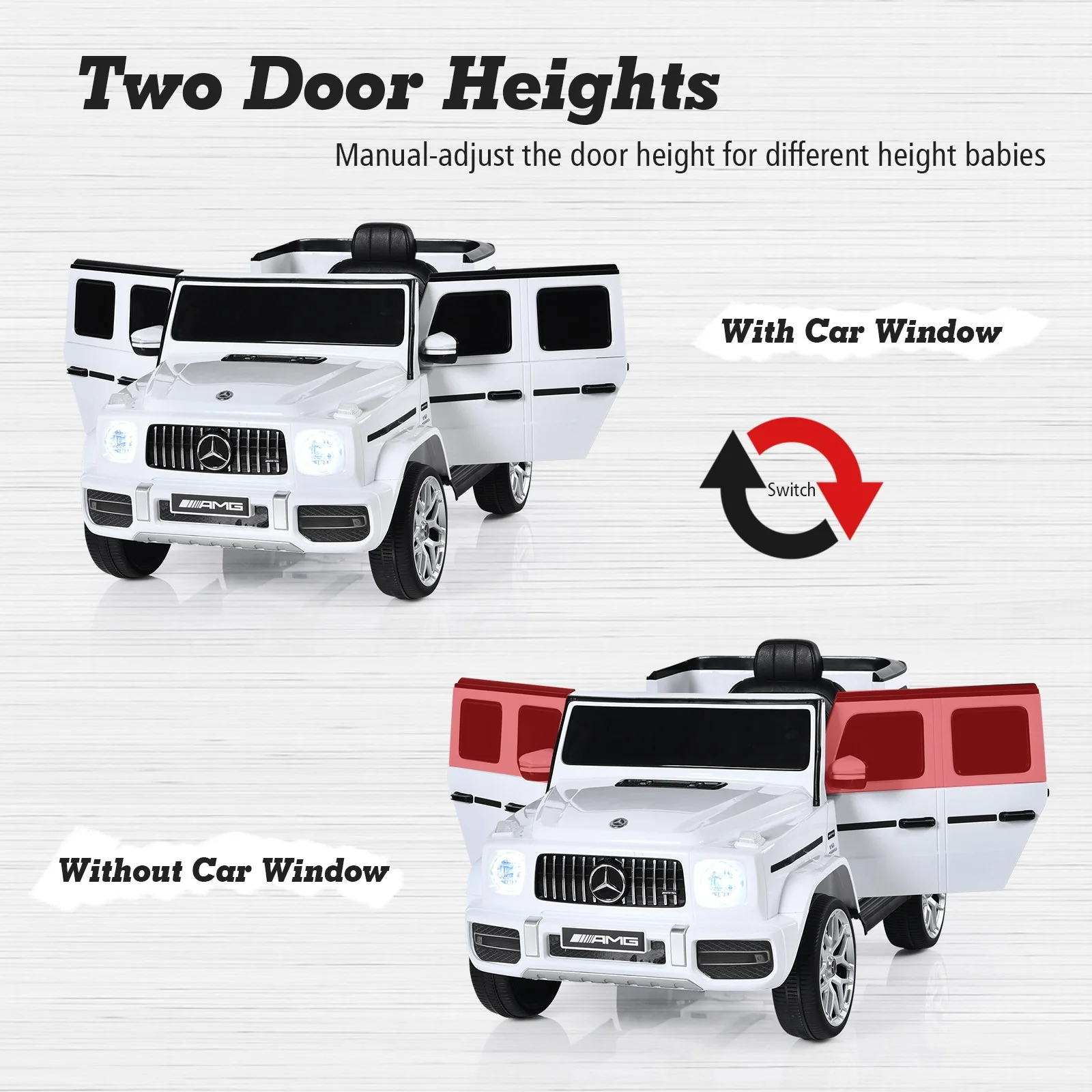 12V Kids Licensed Ride-On Mercedes G63 Car with Remote Control and Music - Image 6