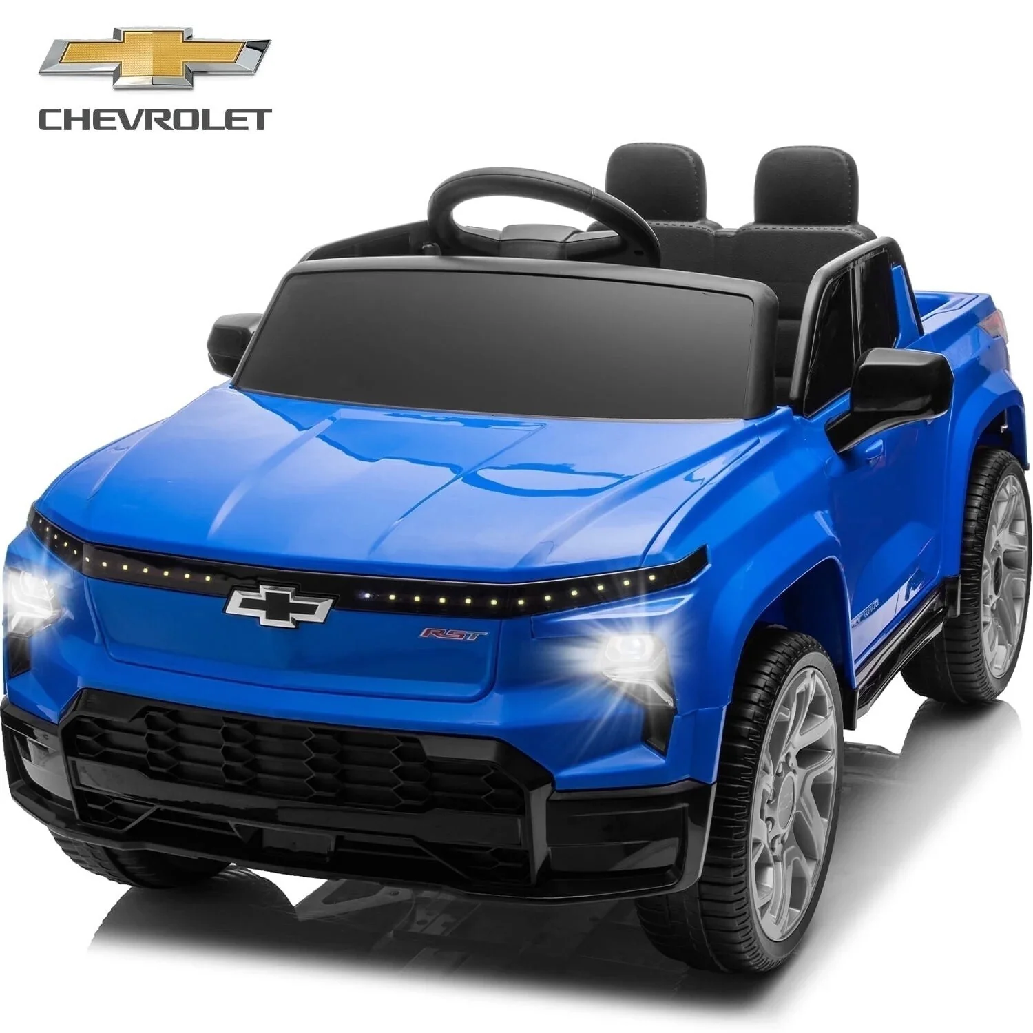 12V Kids Licensed Silverado Electric Ride-On Truck Toy with Remote Control - Image 2