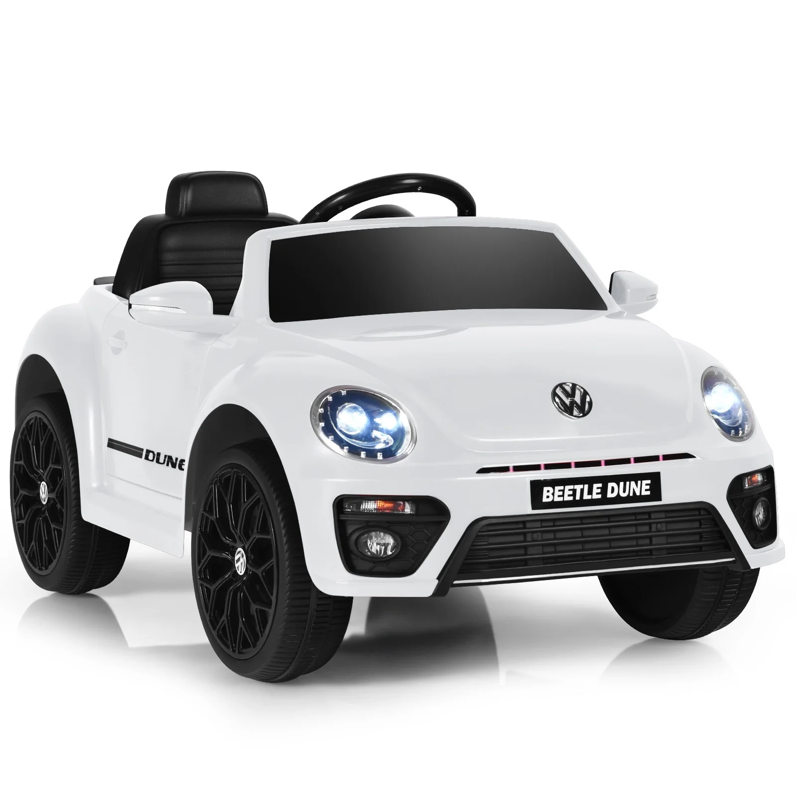 12V Kids Licensed Volkswagen Beetle Ride-On Car with Music and Remote Control