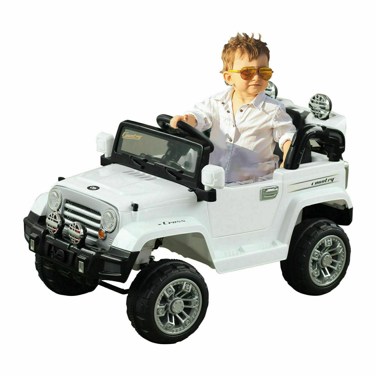12V Kids Off-Road Ride-On Jeep Truck with Remote Control, MP3, and Lights Battery Powered Car