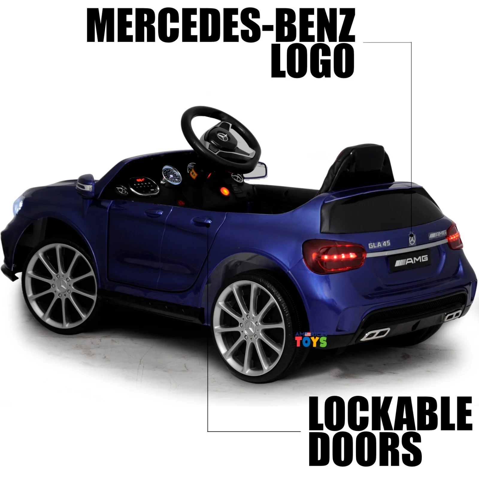 12V Licensed Mercedes-Benz Kids Ride-On Car with R/C and MP3 Music, Multiple Colors - Image 5