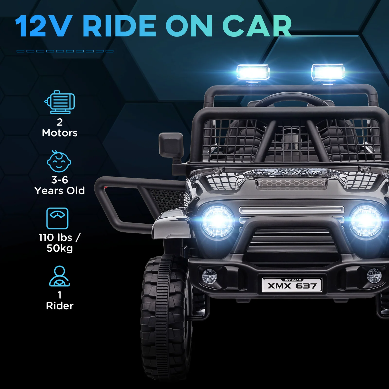 12V Kids Ride-On Truck with Remote Control, 4 Suspension Wheels, 3 MPH - Image 4