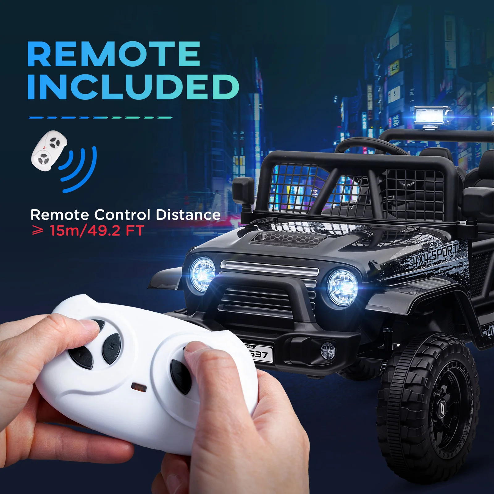 12V Kids Ride-On Truck with Remote Control, 4 Suspension Wheels, 3 MPH - Image 7