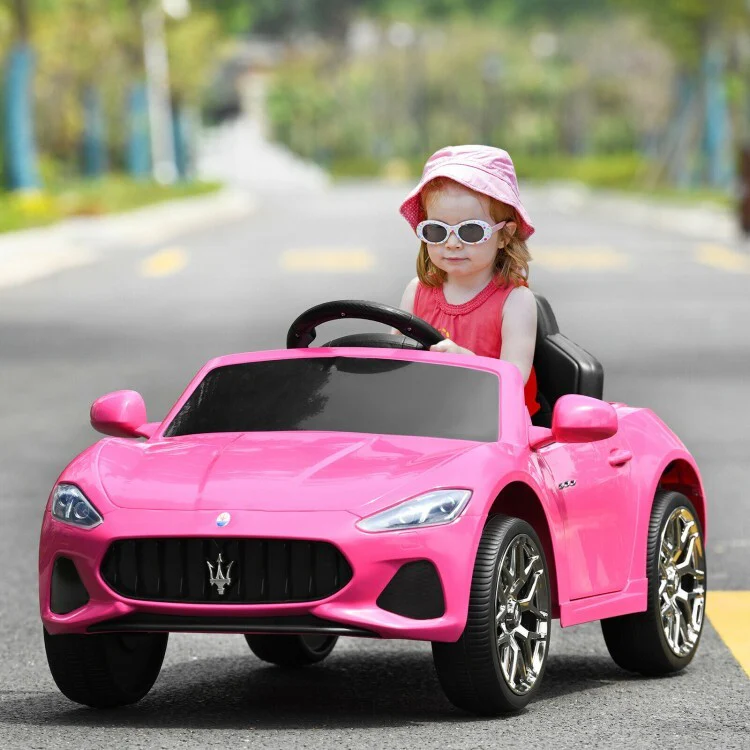 12V Remote Control Ride-On Car for Toddler Girls with Lights and Music, Pink - Image 4