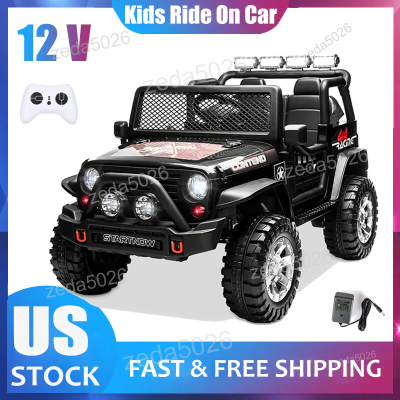 12V Electric 2-Seater Kids Ride-On Jeep Truck with Remote Control - Image 12