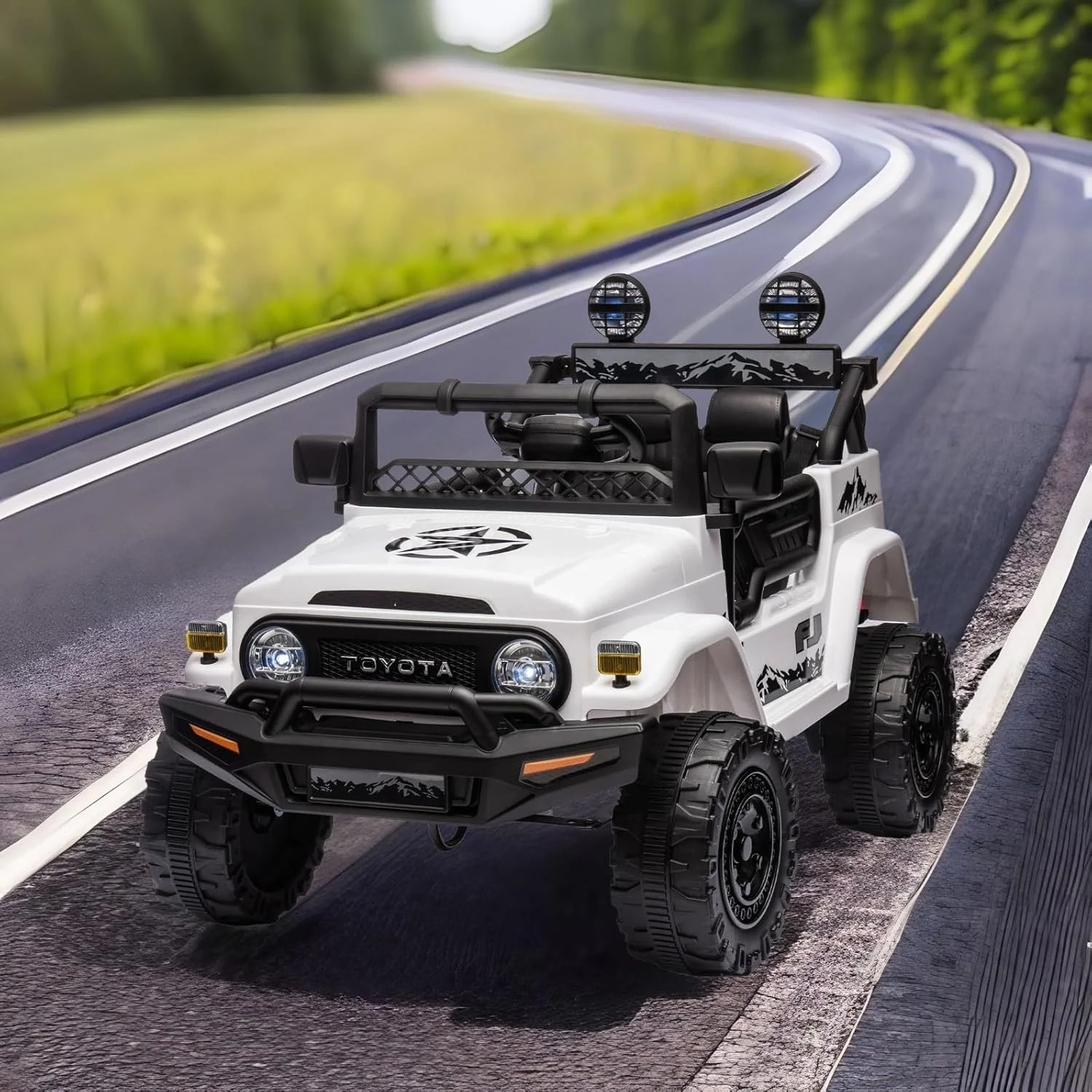 12V Kids Ride-On Car Toyota FJ Cruiser with 2.4G Remote Control and MP3 USB Bluetooth - Image 3