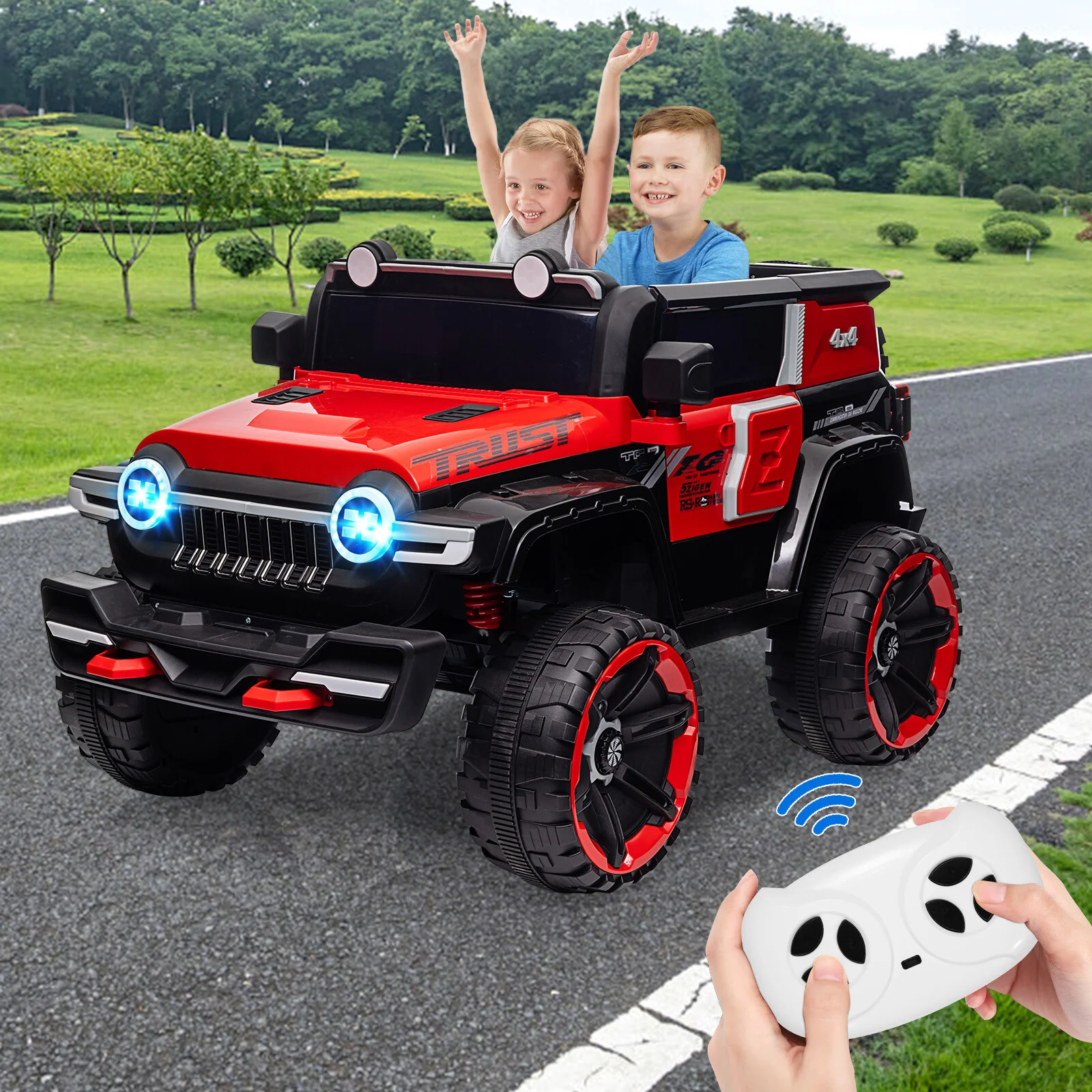 12V 2-Seater Kids Electric Ride-On Truck with 2.4G Remote Control - Image 5
