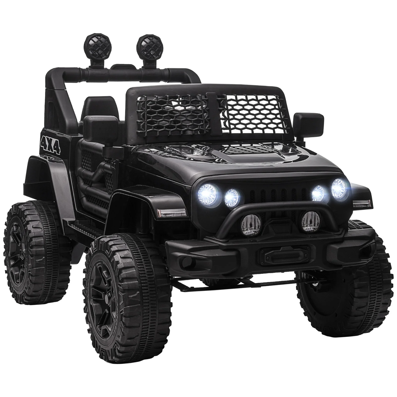 12V Electric Ride-On Kids Truck with Remote Control Battery Powered Car Black - Image 3