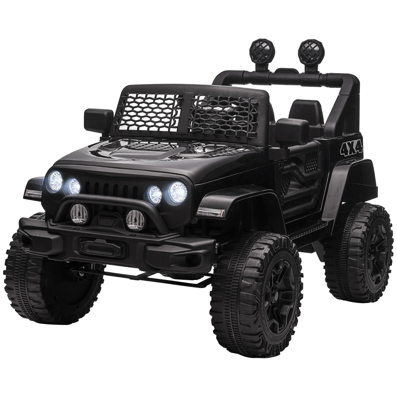 12V Electric Ride-On Kids Truck with Remote Control Battery Powered Car Black - Image 4