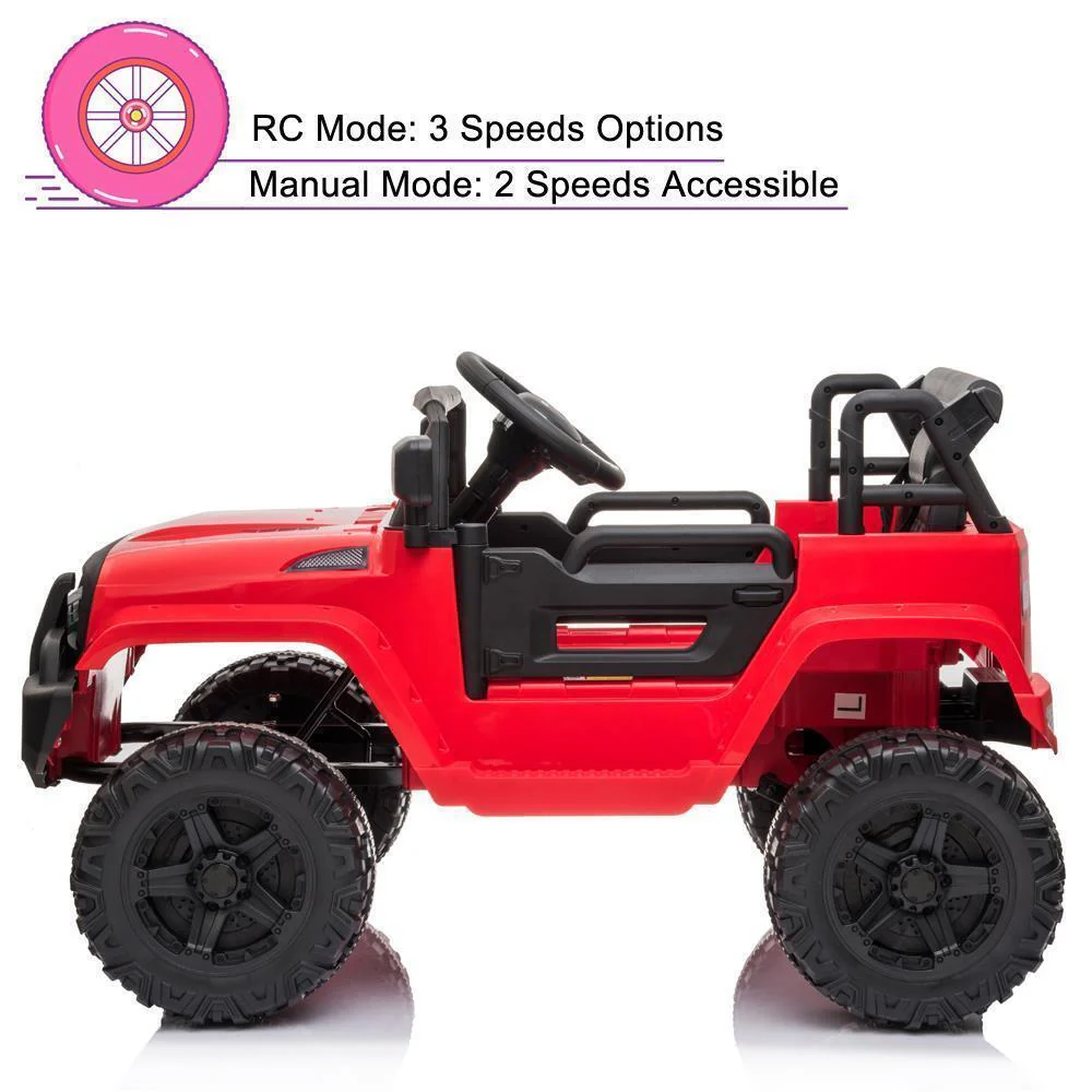12V Kids Ride On Car Truck with Music, 3 Speeds, and Remote Control - Perfect Gift for Boys and Girls - Image 5
