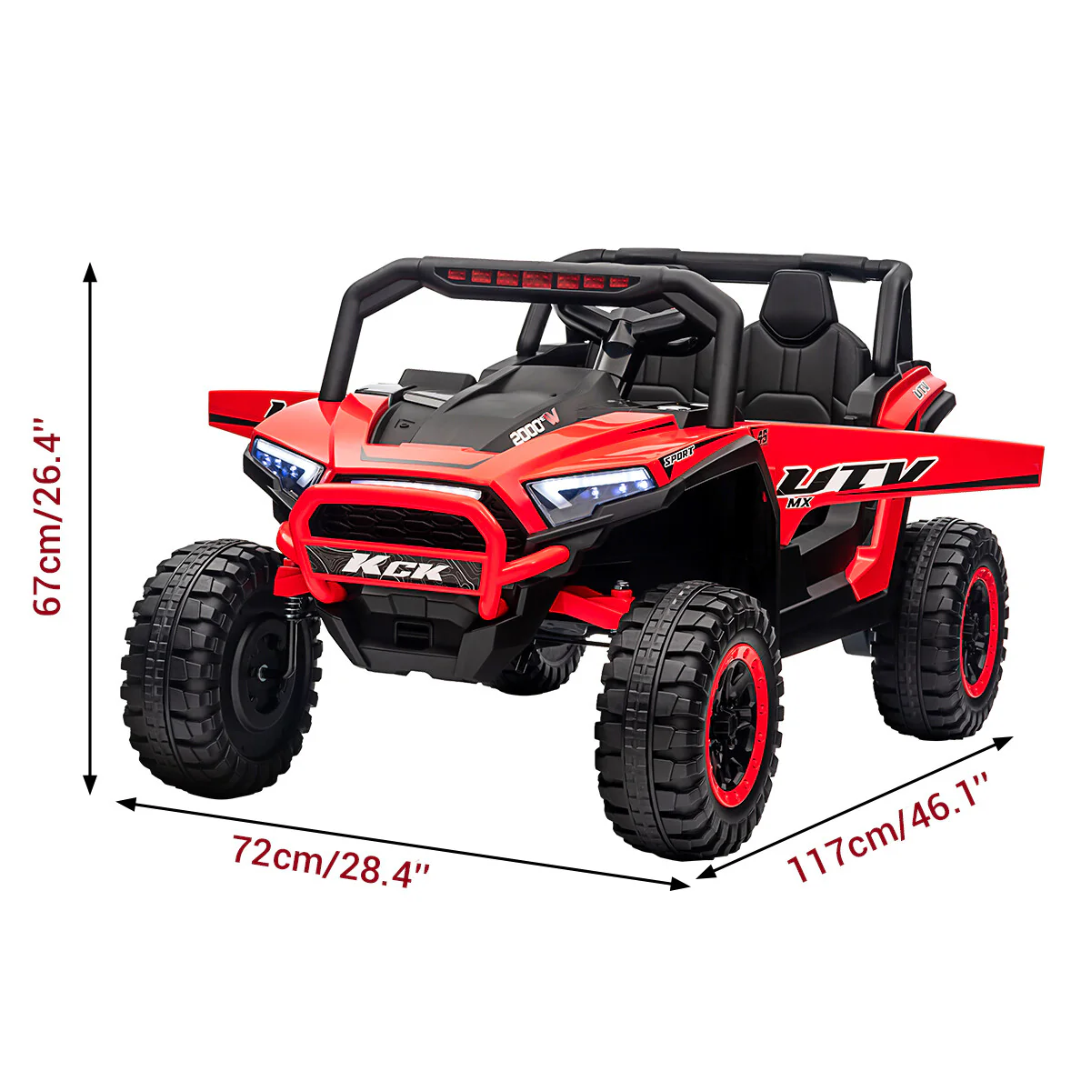 12V Electric 2-Seater Kids Ride-On Off-Road UTV with Remote Control - Image 12