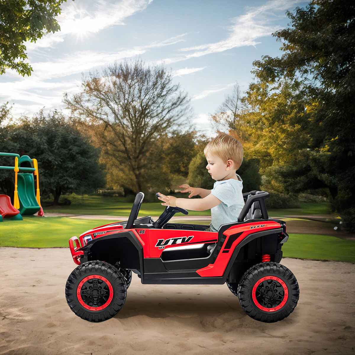 12V Electric 2-Seater Kids Ride-On Off-Road UTV with Remote Control - Image 8