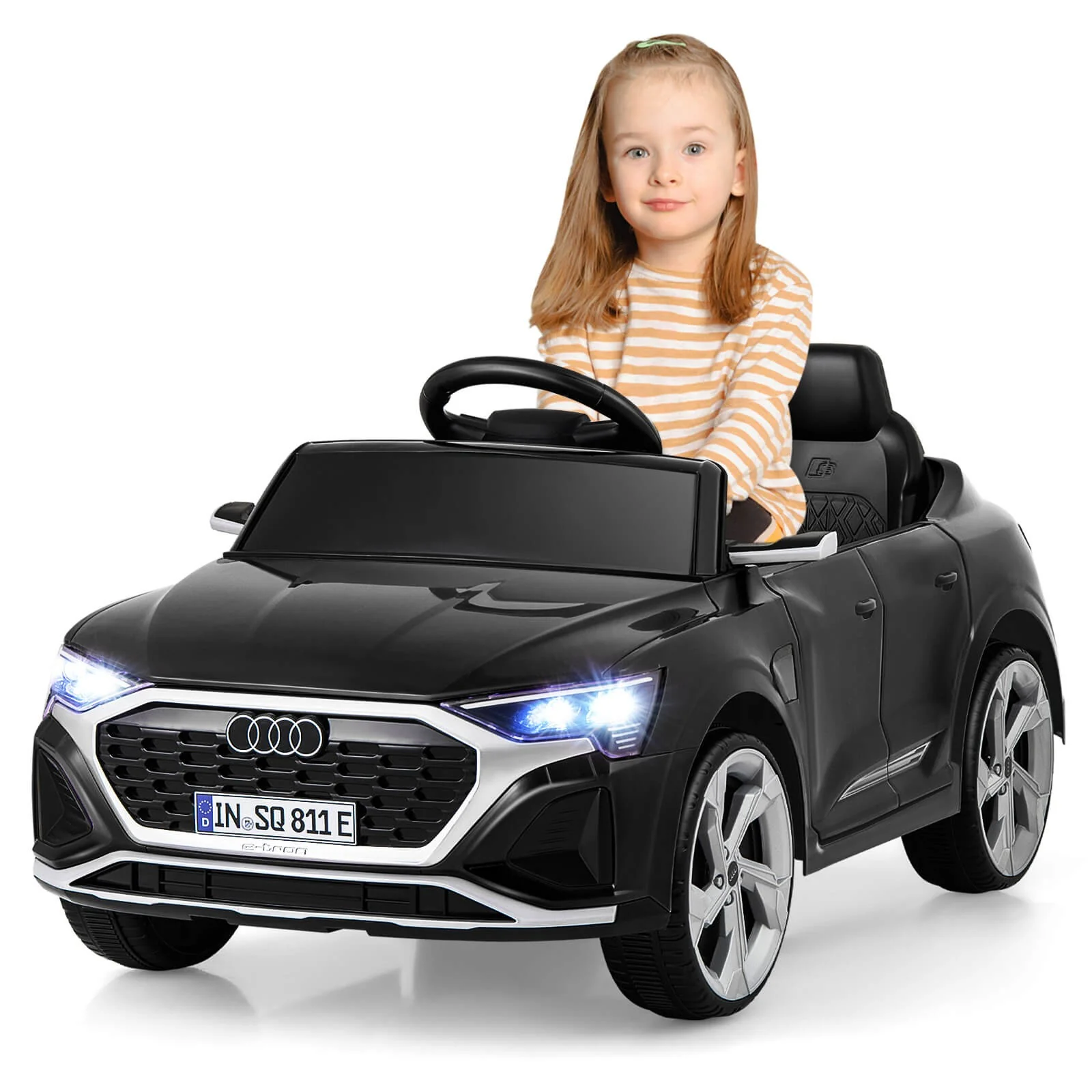 12V Kids Ride-On Car with Remote Control, 4-Wheel Suspension, 3 Speeds, and LED Headlight - Image 10