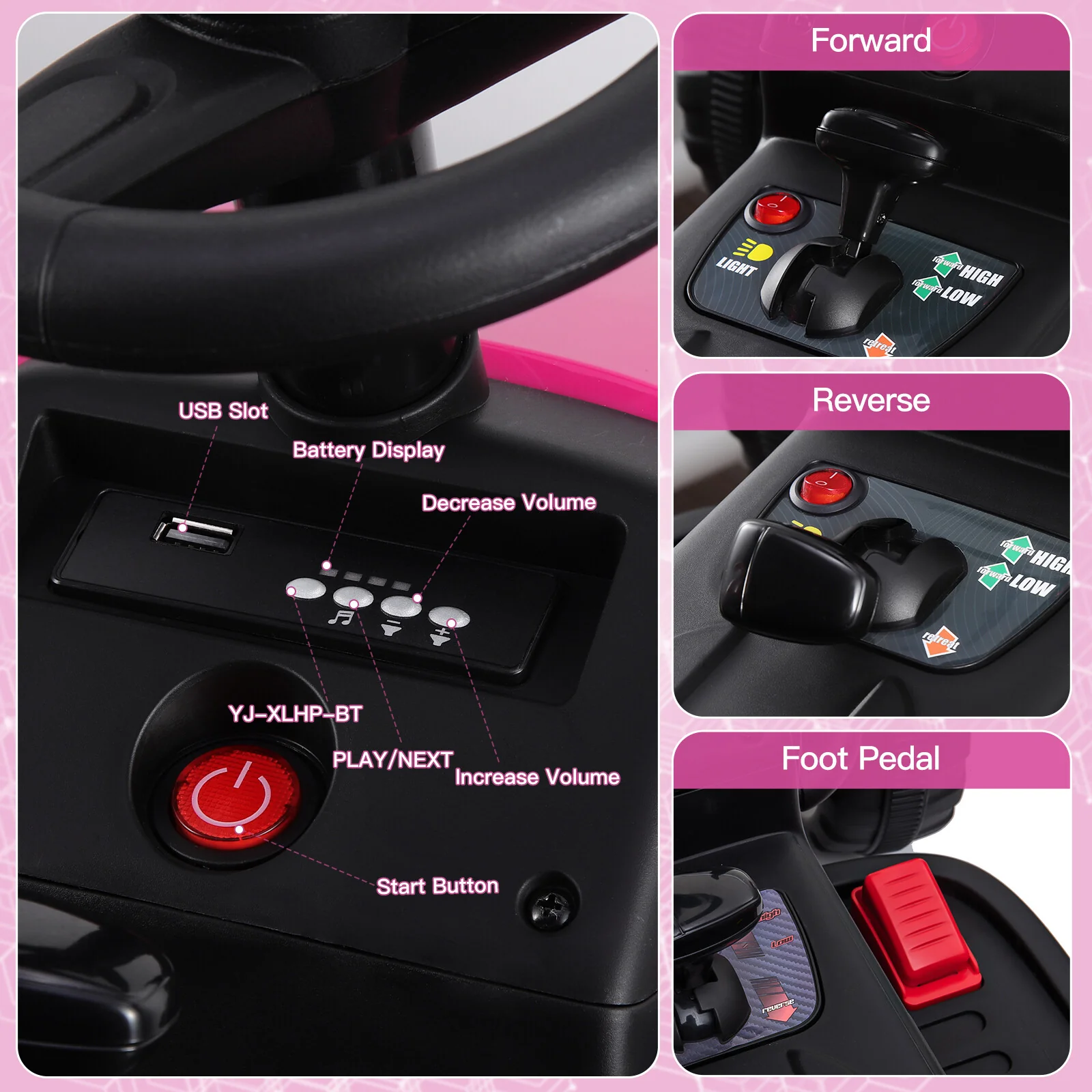 12V Battery-Powered Kids Electric Ride-On Car with Remote Control and Trailer - Image 10