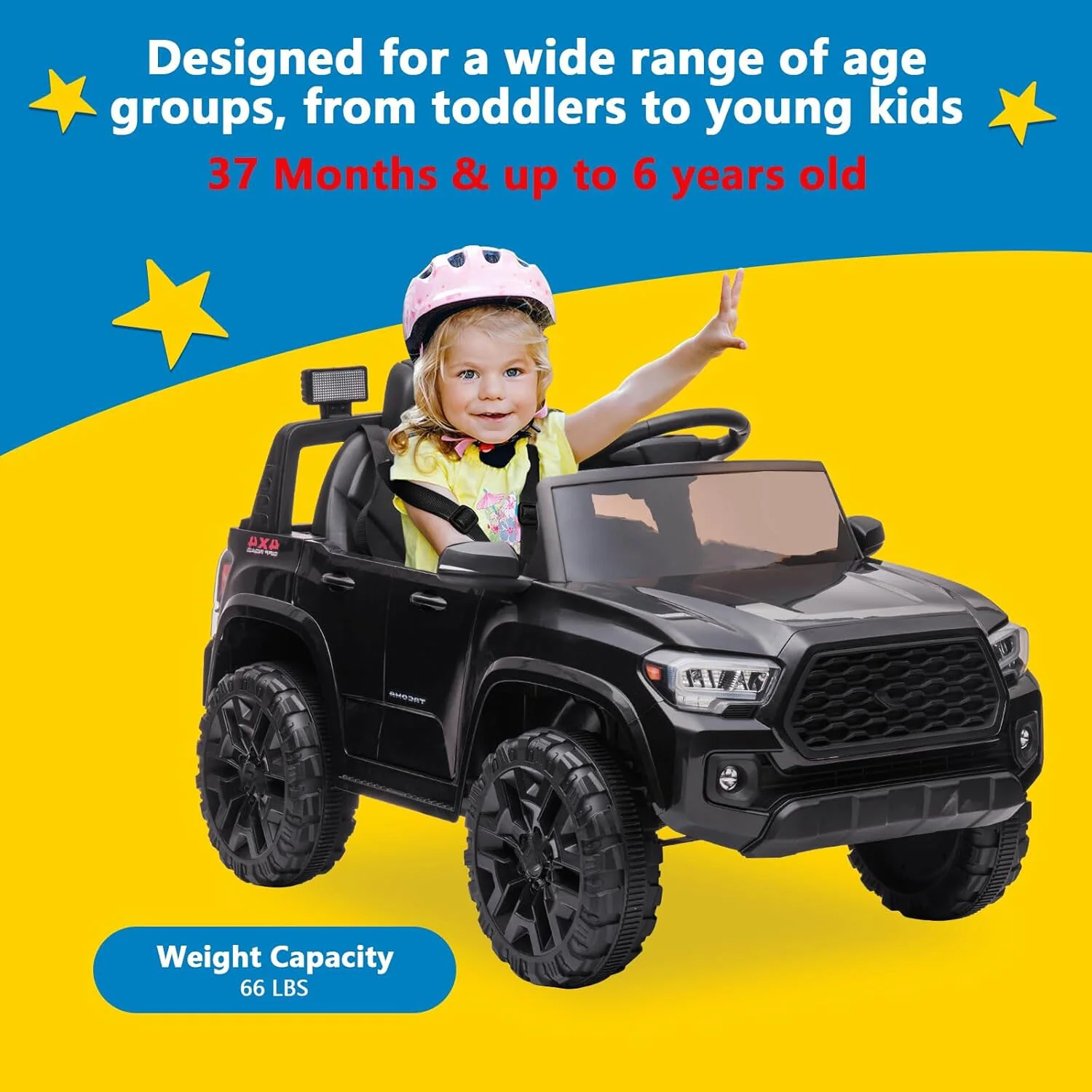12V Kids Ride-On Car with Parent Remote Control and LED Headlights for Ages 3-6 - Image 10