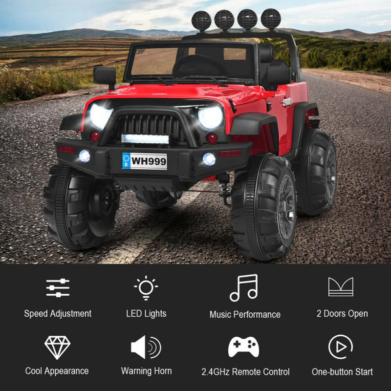 12V Kids Ride-On Car with Remote Control and Double Magnetic Doors - Image 10