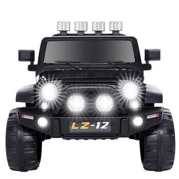 12V Kids Ride On Car with Remote Control - Rechargeable Battery, 4 mph Speed, Black - Image 10
