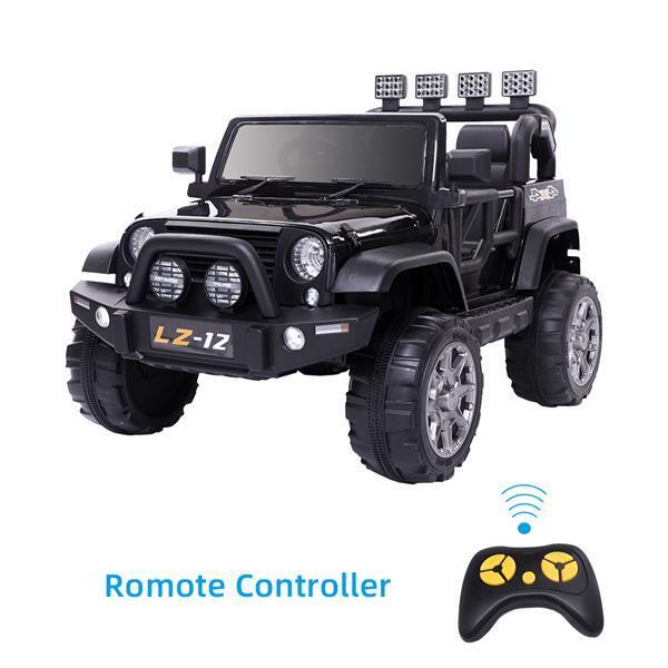 12V Kids Ride On Car with Remote Control - Rechargeable Battery, 4 mph Speed, Black - Image 2