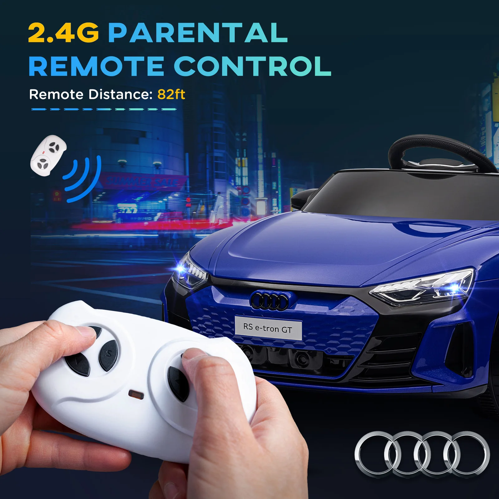 12V Kids Ride-On Car with Remote Control, Suspension, Horn, Music, and Lights for Ages 3-5 Years - Image 4