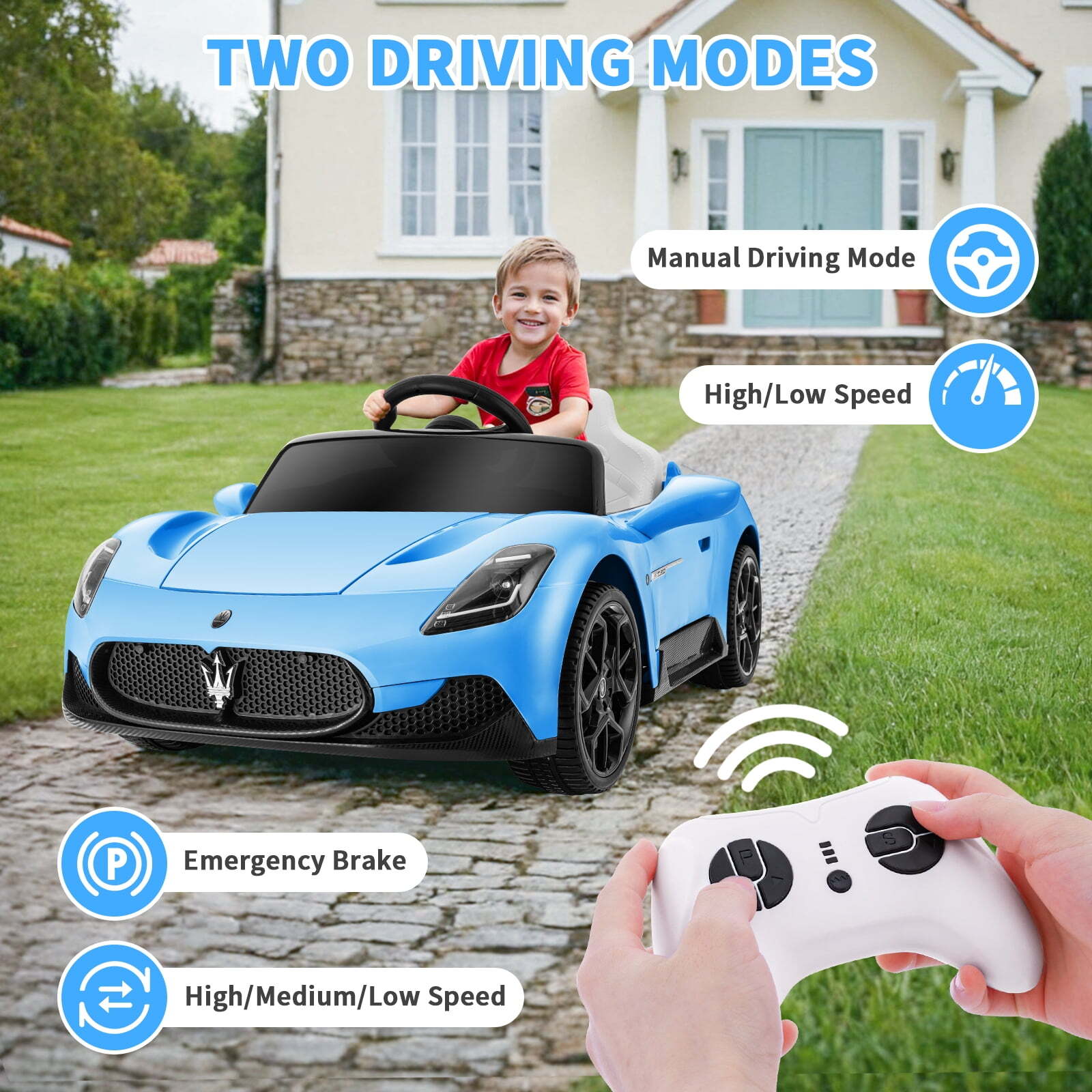 12V Electric Licensed Maserati Ride-On Car for Toddlers - Image 2