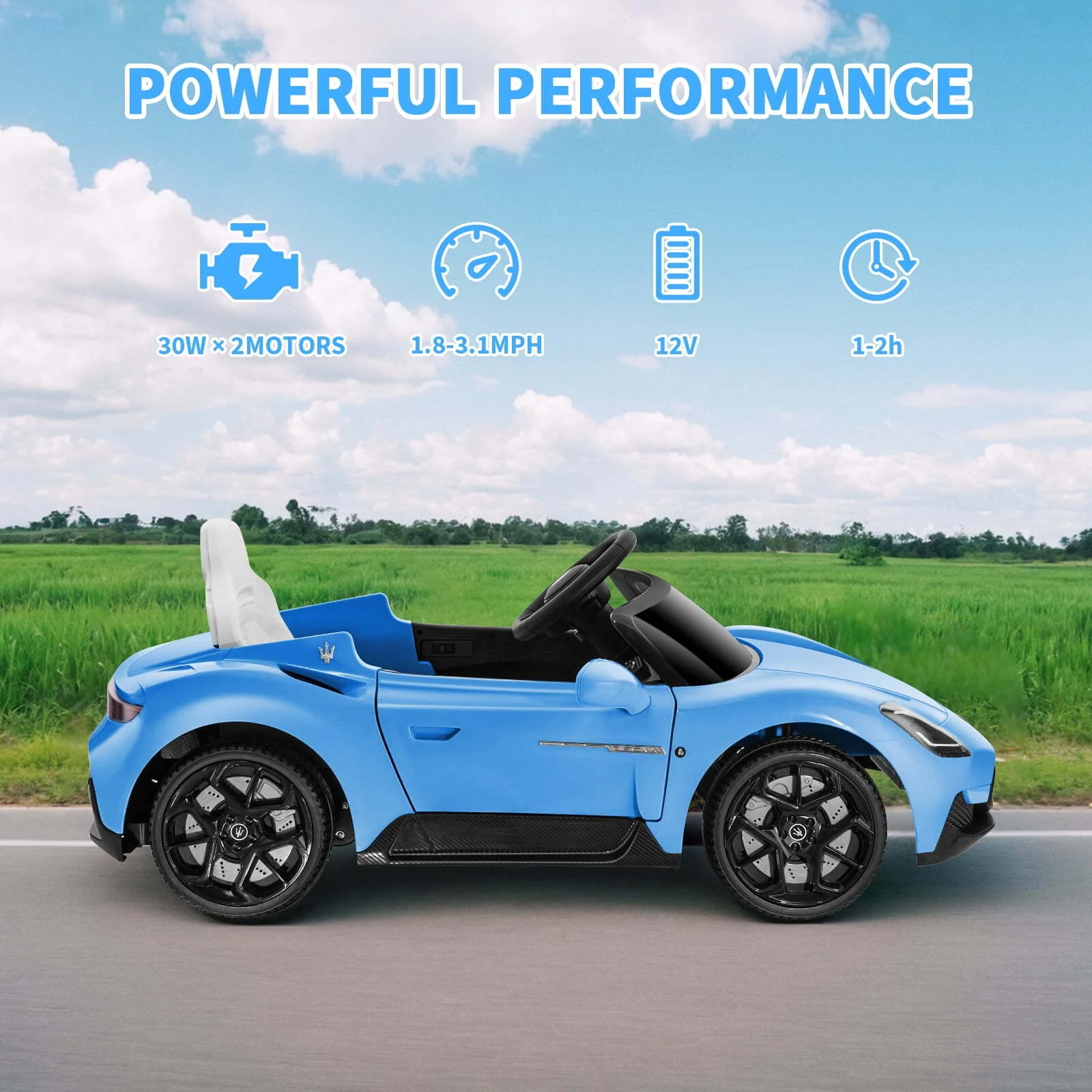 12V Electric Licensed Maserati Ride-On Car for Toddlers - Image 5