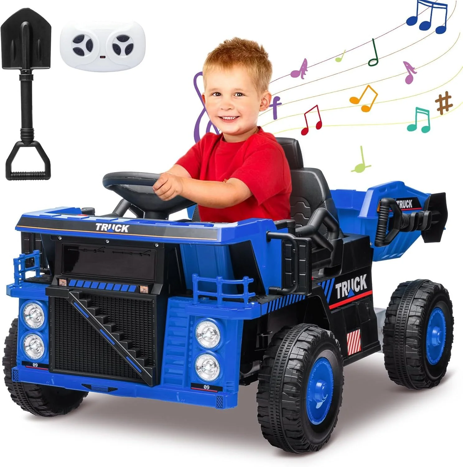 12V Electric Kids Ride-On Dump Truck Construction Vehicle with Remote Control - Image 8